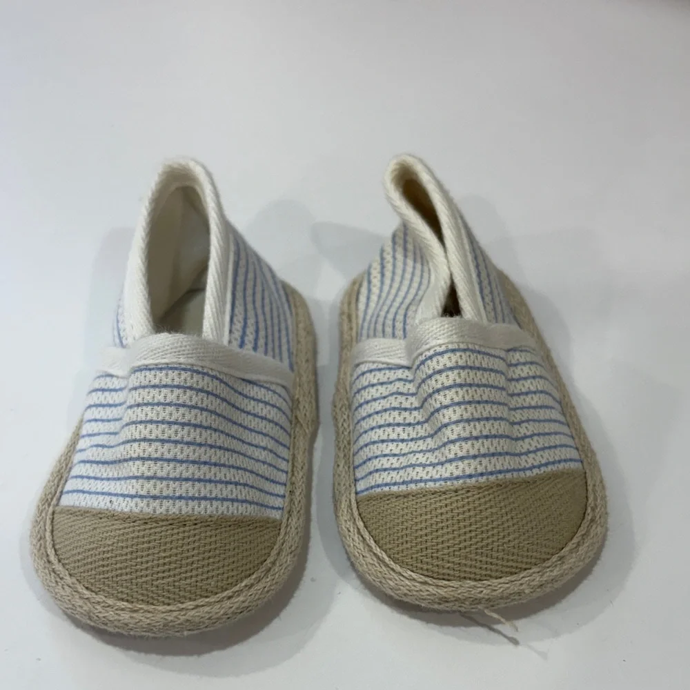 Kids Blue and Beige Moccasins